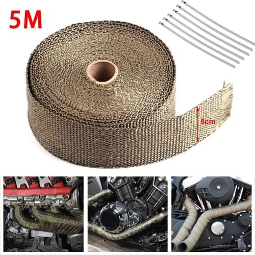 Thermal protection for motorcycle exhaust fiberglass roller 5 m for motorcycle exhaust ribbon envelope heat pipe kit isolation l