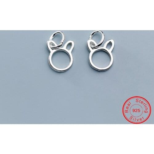UQBing Fashion 925 Sterling Silver Hollow Rabbit Charms Necklace Pendants Jewelry Crafts