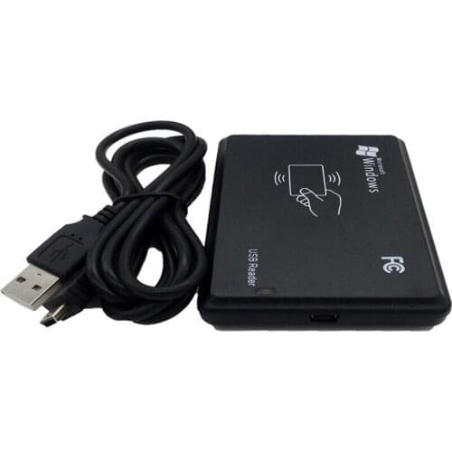 1 Set 13.56MHz USB Cable Drive-free IC Card Reader With Test Card, USB Interface Induction Smart Reader, Membership Card Reader