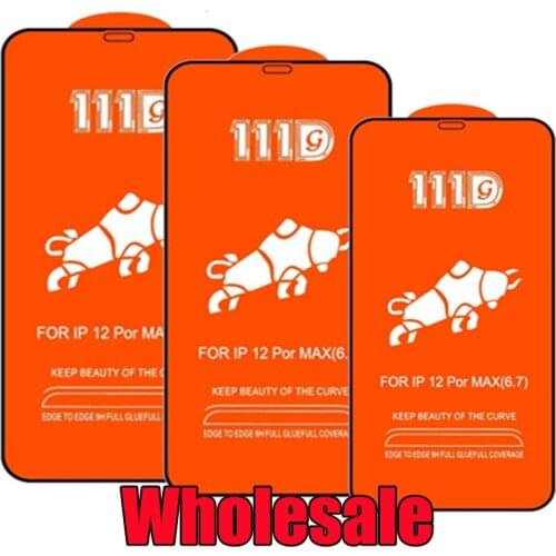 10pcs 111D Tempered Glass Full Cover Curved Screen Protector Film Guard For iPhone 12 Mini 11 Pro Max XS XR X 8 7 6 6S Plus SE