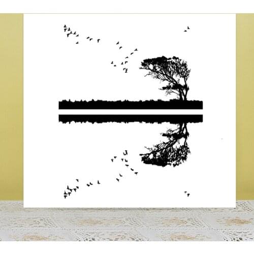 ZhuoAng landscape Reflection in water silicone stamp / stamp DIY scrapbook / album decoration transparent seal / seamless seal