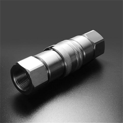 1/4 3/8 1/2 3/4 1 BSP/ NPT Thread Flat Face High Flow Quick Connect Hydraulic Couplings / Couplers Peneumatic Carbon Steel 1 Set