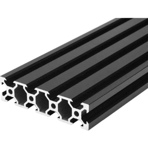 1PCS BLACK 2080 European Standard Anodized Aluminum Profile Extrusion 100-800MM Length Linear Rail for CNC 3D Printer V-Slot