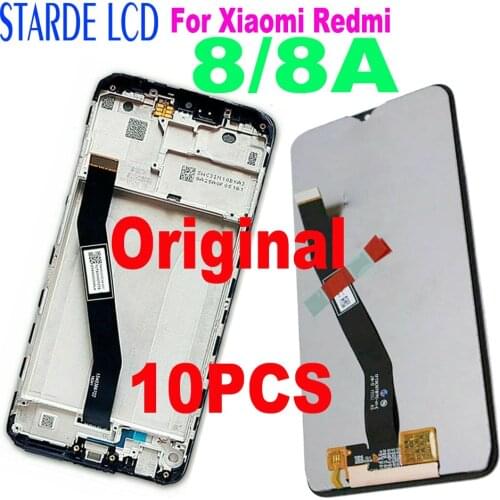 10PCS 100% Original Test LCD For Xiaomi Redmi 8 8A LCD Display Touch Screen Digitizer Assembly with Frame For Redmi 8