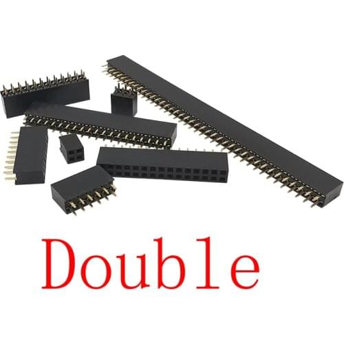 10Pieces Pitch 2.54mm Double Row Straight Female 2* 2-40 Pin Breakaway PCB Board Pin Header Socket Connector for Arduino