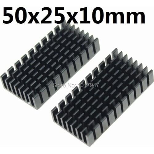 10pieces lot 50x25x10mm Aluminum Heatsink Heat Sink w adhesive for LM2596 + others