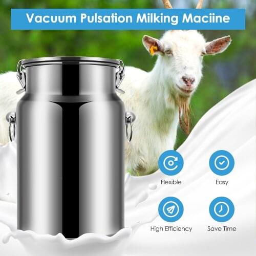 14L Milking Machine For Farms Daily Family Electric Vacuum Pulsation Suction Pump Milker Machine Sheep Milking Machine Equipment