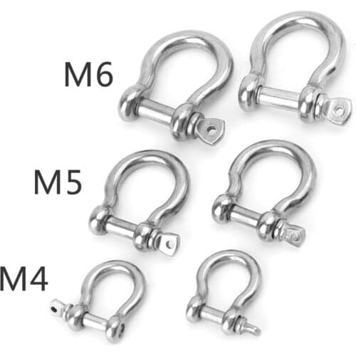 2pcs Outdoor Survival Paracord Bracelets Anchor Shackle Screw Pin Shackle Buckle