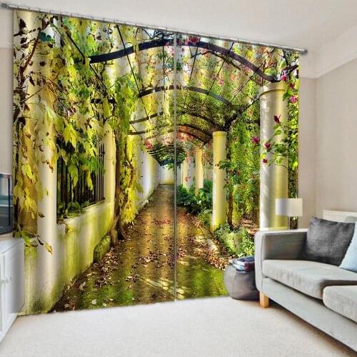 3D Roman Curtain beautiful Photo Curtain Living Room Elegant Wedding Room Girls Room Curtain Decor Flower Vine gallery Drapes