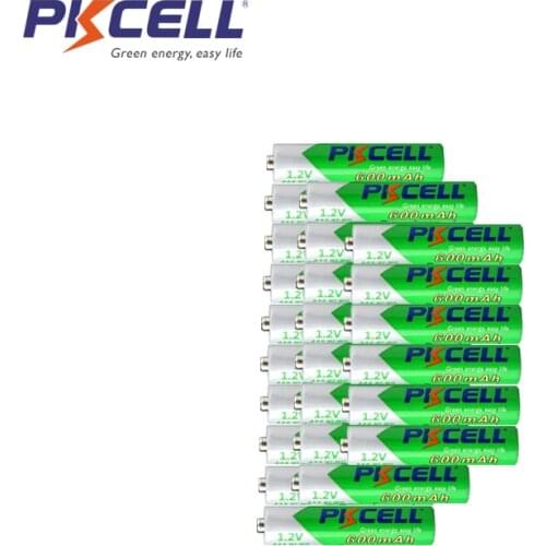 24Pcs PKCELL nimh aaa 1.2v Rechargeable Battery 600mah LSD Rechargeable Low Self-discharge For Camera Electric Razor