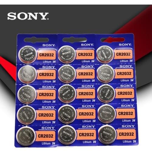 15pcs/lot SONY Original cr2032 Button Cell Batteries 3V Coin Lithium Battery For Watch Remote Control Calculator cr2032