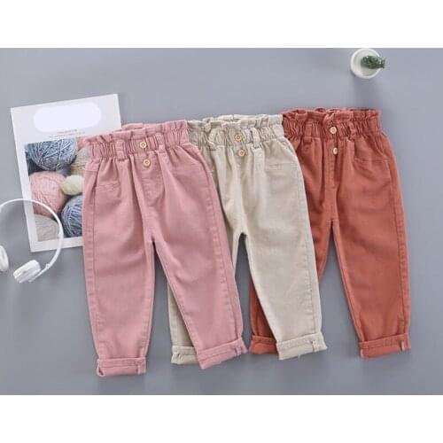 Baby Girls Pants Spring Autumn Children Clothes Kids Trousers for Girl Pants Princess Toddlers Infant Casual Fashion Solid