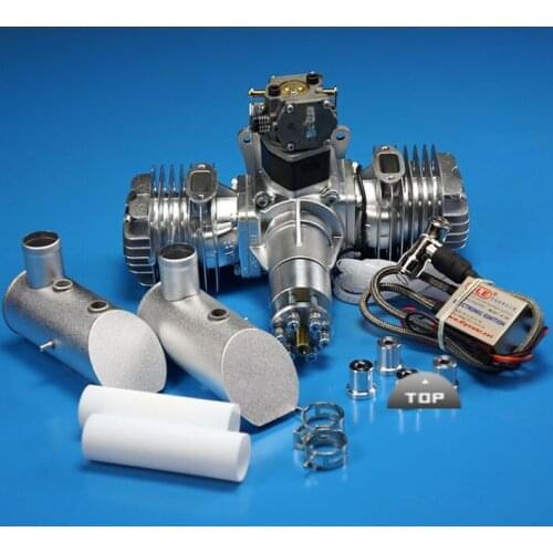 DLE111 Twin Gasoline Engine 11.2HP Engine For Fixed Wing RC Airplane W/Electronic Igniton &Muffler