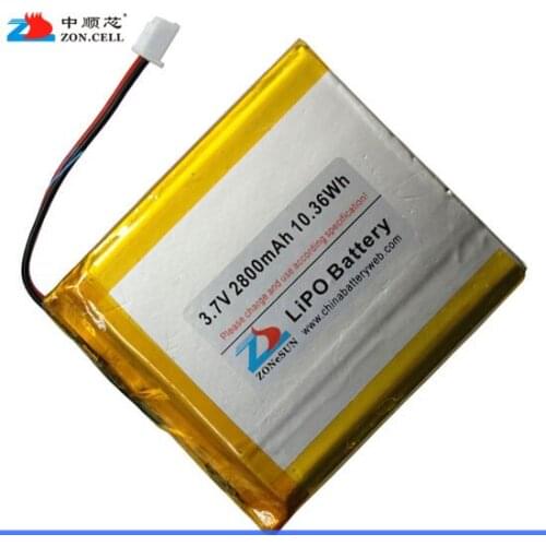Shipping in core 2800mAh 3.7V lithium polymer battery 625070 back-up power charging treasure 555070 Rechargeable Li-ion Cell