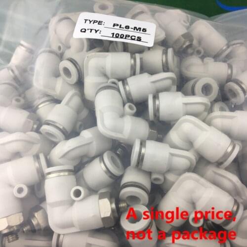 PL6-M5 PL6-01 PL6-02 PL6-03 PL6-04 Pneumatic L type flexural connector