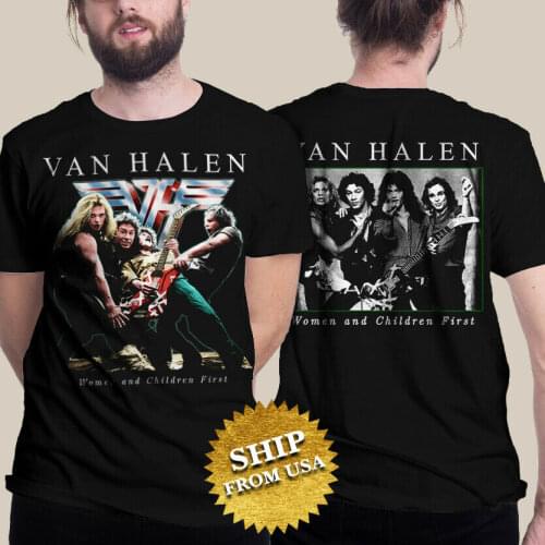 Rare Van Halen T-shirt Women and Children First Tee Unisex Black Size S - 3XL