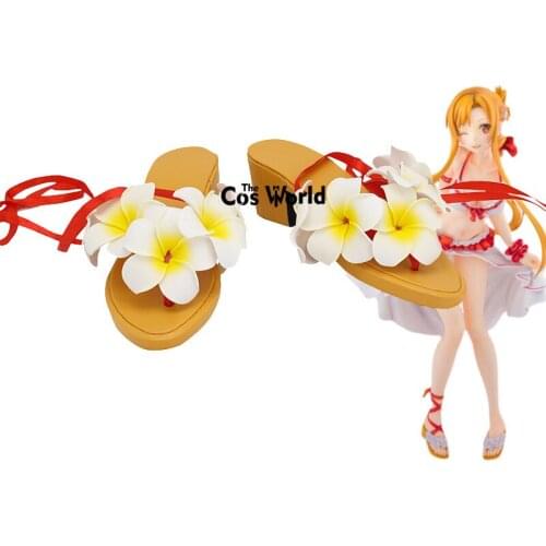 Sword Art Online Yuuki Asuna Swimsuit Anime Customize Cosplay Shoes