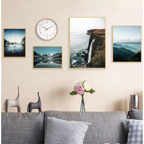 Canvas Painting Scandinavian Home Decoration Nature Landscape Poster Nordic Style Mountain Love Quotes Print Wall Art Picture