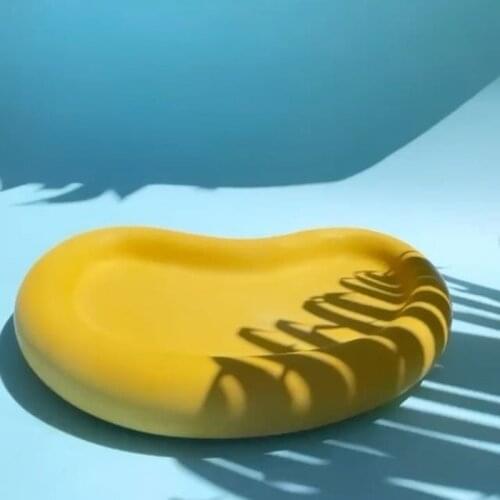 Concrete Base Molds Fruit Holder Tray Molds Dinner plate Cement Mold Silicone Jewelry display stand Mold Bean Shape Coaster Mold