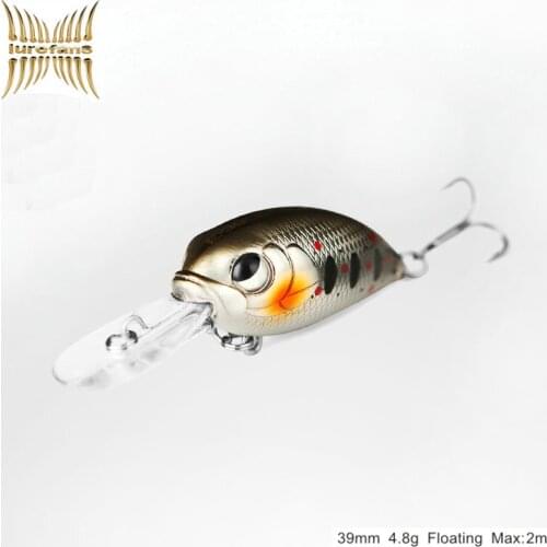 Lurefans Hard Fishing Lure E39 39mm 4.8g Mini Crank Lures For Pike Perch Bass Weever Tilapia Catfish Long Throw Floating Crank