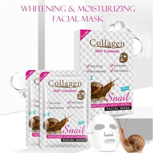 Snail collagen facial masks for the face moisturizing winkle ance face masks korea cosmetic mask face care Film face mask fabric