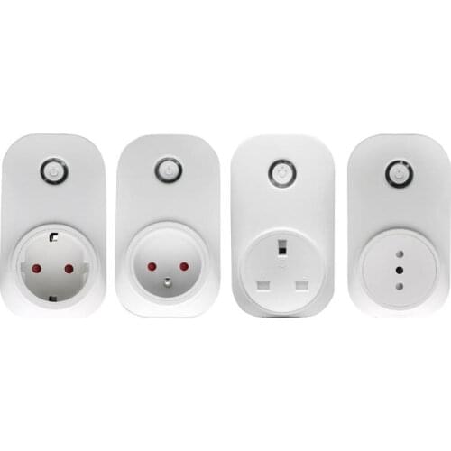 ALLOYSEED EU/FR/UK/IT Plug Wireless WiFi Smart Socket Plug Wall Light Remote Timing Socket For Google Home Alexa Voice Control