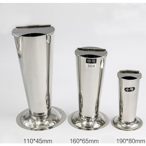 Beauty plastic surgery stainless steel tweezers barrel with lid inverted cone-shaped foam tweezers barrel large, medium and smal