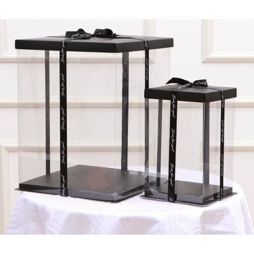 Transparent Empty Gift Box for Artificial Teddy Bear Rose Flower Gifts Box Women Plush Bear Rabbit Gift Dropshipping