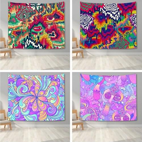 Psychedelic Tapestry Wall Hanging Bedroom Trippy Art Tapestry Home Decor Wall Hanging Blanket for Bedroom Living Room Decor