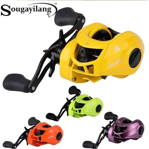 Sougayilang Fishing Reel 7.1:1Carbon Shell Ball Bearings 17+1BB Magnetic Left-handed Right-handed BaitCasting Reel Fishing