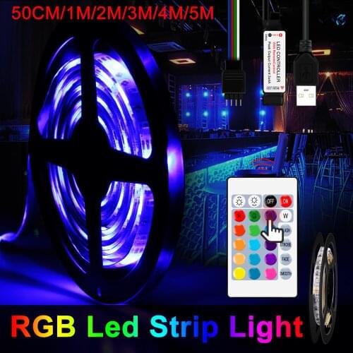 WENNI RGB Light Strip 2835 Chip LED Tape Diode For Indoor Decoration 5V Flexible Tape Waterproof RGBW Strip With Remote Control