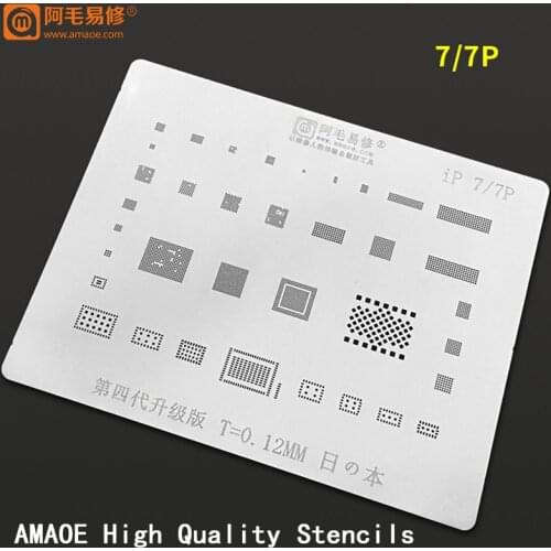 USB/U2/PMIC/PM/ CPU/RAM NAND Flash WIFI BGA Reballing Stencils Template For iPhone 7/7plus A10 IC BGA Reball Stencil Plant Tin