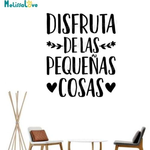Vinyl Wall Sticker Disfruta Delas Pequenas Cosas Decal Home Decor Living Room 3d Vinyl Self-adhesive Art Murals Gift YY832
