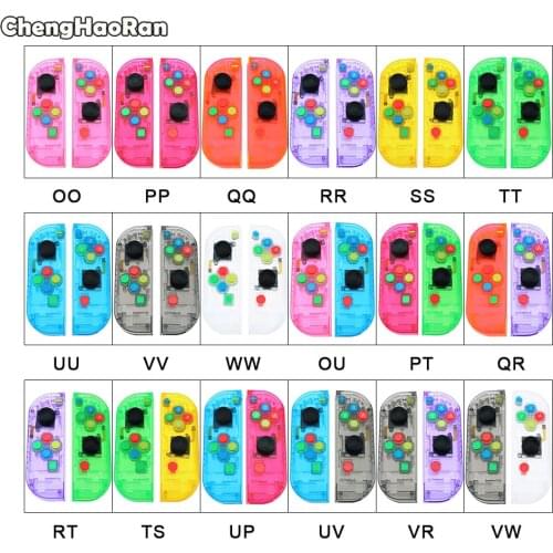 ChengHaoRan Left Right Housing Shell Case Cover For Nintendo Switch NS Joy-Con Controller with Joystick,Button set,Screw Driver