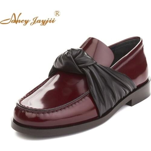 Women Ladies Flats Shoes Patent Leather Solid Slip-On Round Toe Fashion Leisure Elegant Mature Casual Nancyjayjii Novelty 2019