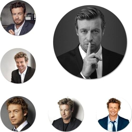 Simon Baker Australian director Icons Pins Badge Decoration Brooches Metal Badges For Clothes Backpack Decoration