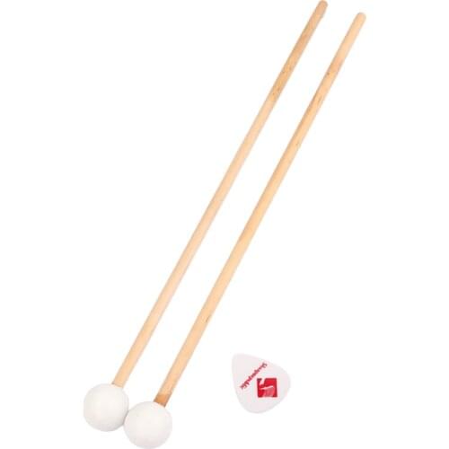 1 Pair Wood Mallets Percussion Sticks for Wood Block Glockenspiel Xylophone Hard Plastic Head Mallet Sticks Beater