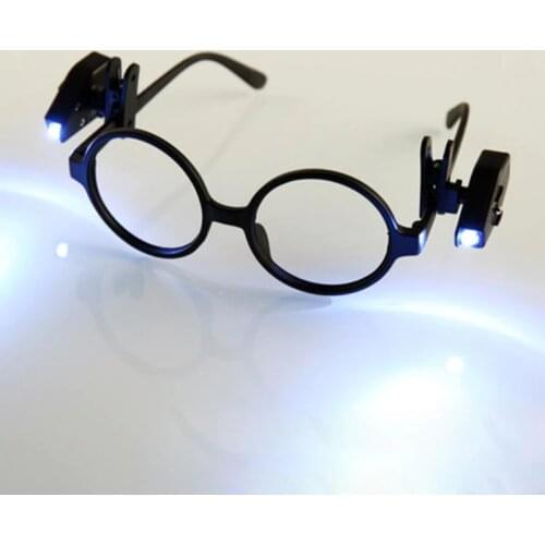 1pc Mini Flashlight Glasses Reading Lamp Eyeglass Clip Lantern Adjustable Universal Eyeglasses Lamp Flexible Book Reading Lights