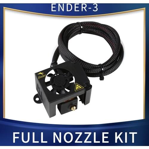 3D Printer Parts Ender-3 Max Assembled Full Extruder Hotend Kit 0.4mm Nozzle Aluminum Heating Block Double Cooling Fan