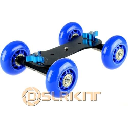 4 wheel DSLR Camera Video Desktop Slider Rail Track Stabilizer Slider Dolly Car