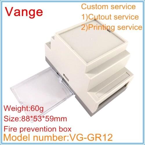 5pcs/lot inject molding shell ABS fireproof material plastic junction box case 88*53*59mm for industrial control product