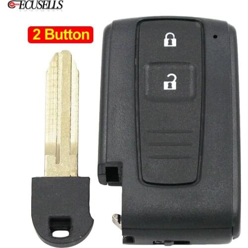 2 Button Remote Car Key Shell Case Housing with Uncut Blade for Toyota Prius 2004 2005 2006 2007 2008 2009 Corolla Verso Camry