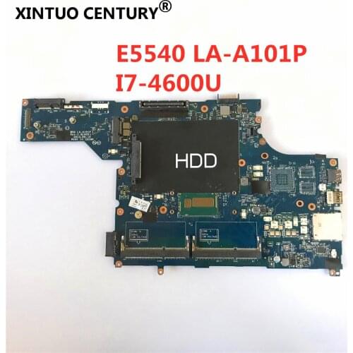 For DELL Latitude E5540 I7-4600U Notebook Mainboard VAW50 LA-A101P SR1EA DDR3 Laptop Motherboard