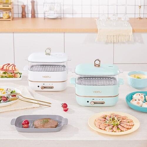 600W Electric Cooking Pot Heating Lunch Box Multi-cooker Portable Rice Cooker Split Type Hotpot Electric Skillet Fried Pan