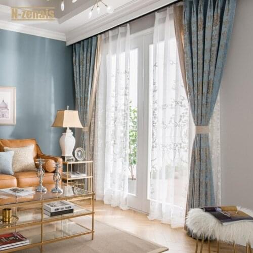 European Minimalist Modern Nordic Curtain Living Room Bedroom Curtains Semi Blackout Curtains for Window High Shading(70%-90%)