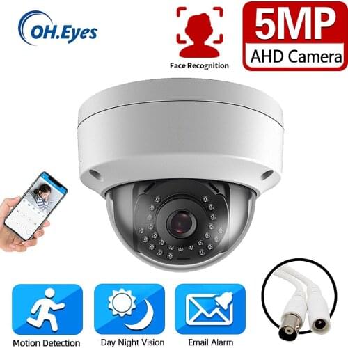 H.265 5MP Surveillance CCTV Camera Vandalproof 5MP HD Camera Motion Face-Detection IR Cut Night Vision Big Dome AHD Camera Onvif