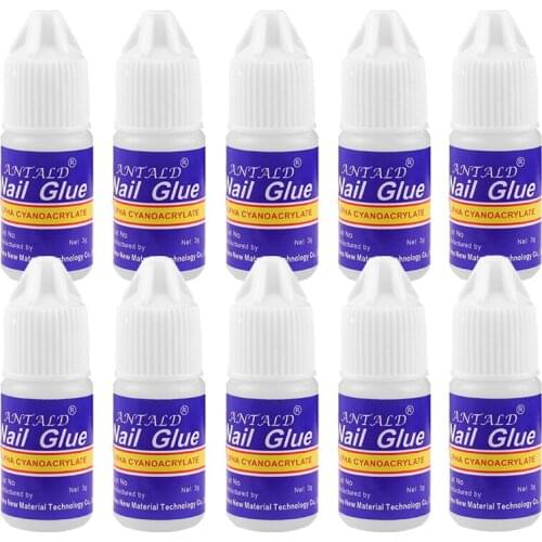10pcs Nail Art Rhinestones Glue Fast Drying Adhesive Sticky Gems Glue Acrylic Tips Nail Art Decorations Extension Glue Manicure