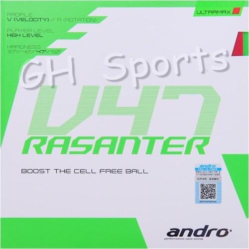 Andro RASANTER V47 (Non-tacky Rubber, Tensor Sponge) Table Tennis Rubber Pips-In Ping Pong Sponge Tenis De Mesa