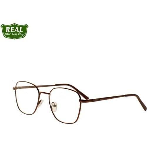 Simple design handmade metal frame square women men optical frame myopia prescription lens spectacle frame