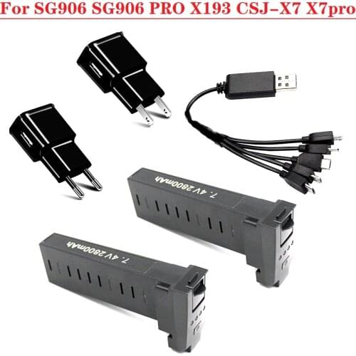 Original battery + Charger for SG906&SG906 PRO GPS RC drone battery 7.4V 2800MAH Lipo battery accessories broomless 5G Wifi PFV